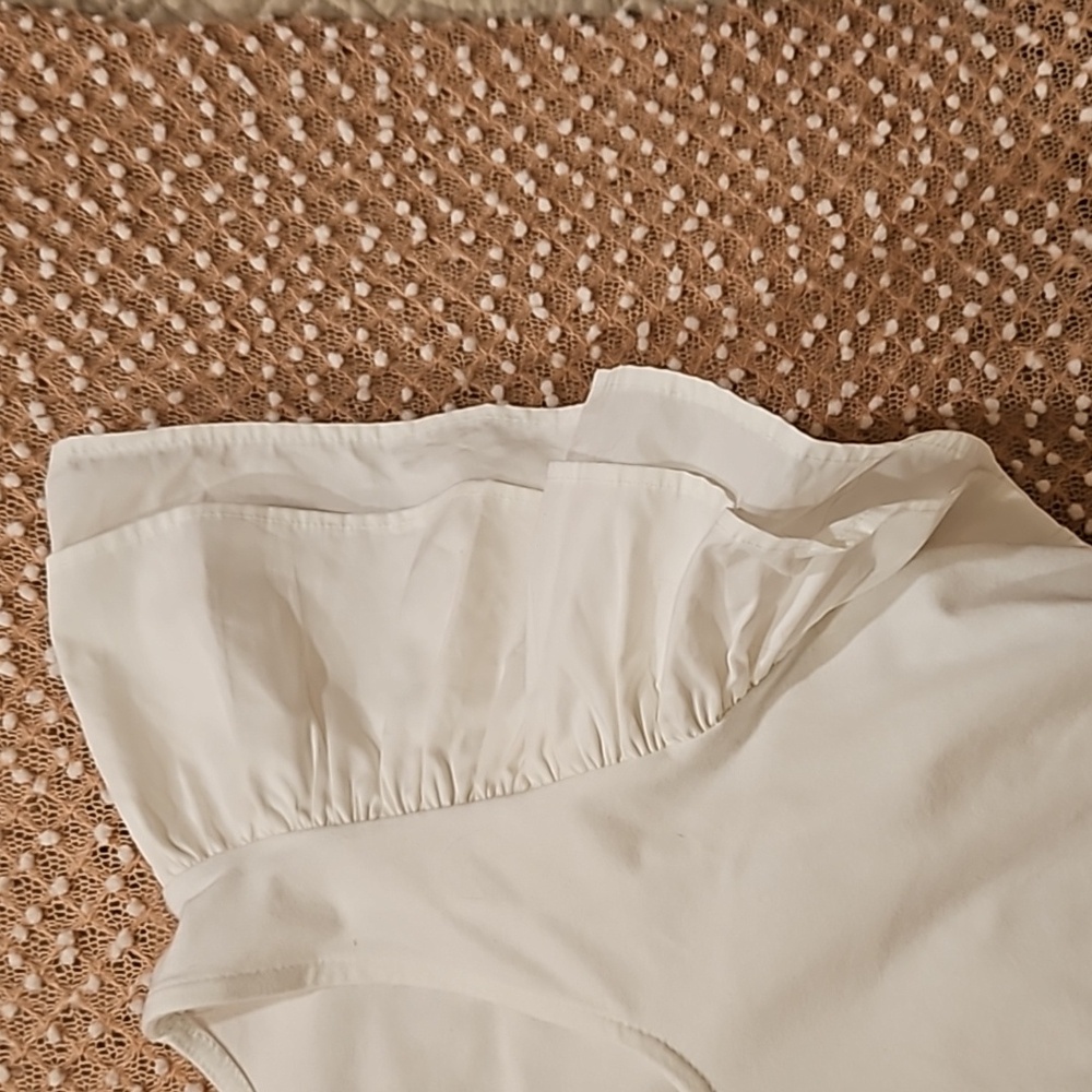 White Ruffle Sleeve Top - Picture 5 of 13